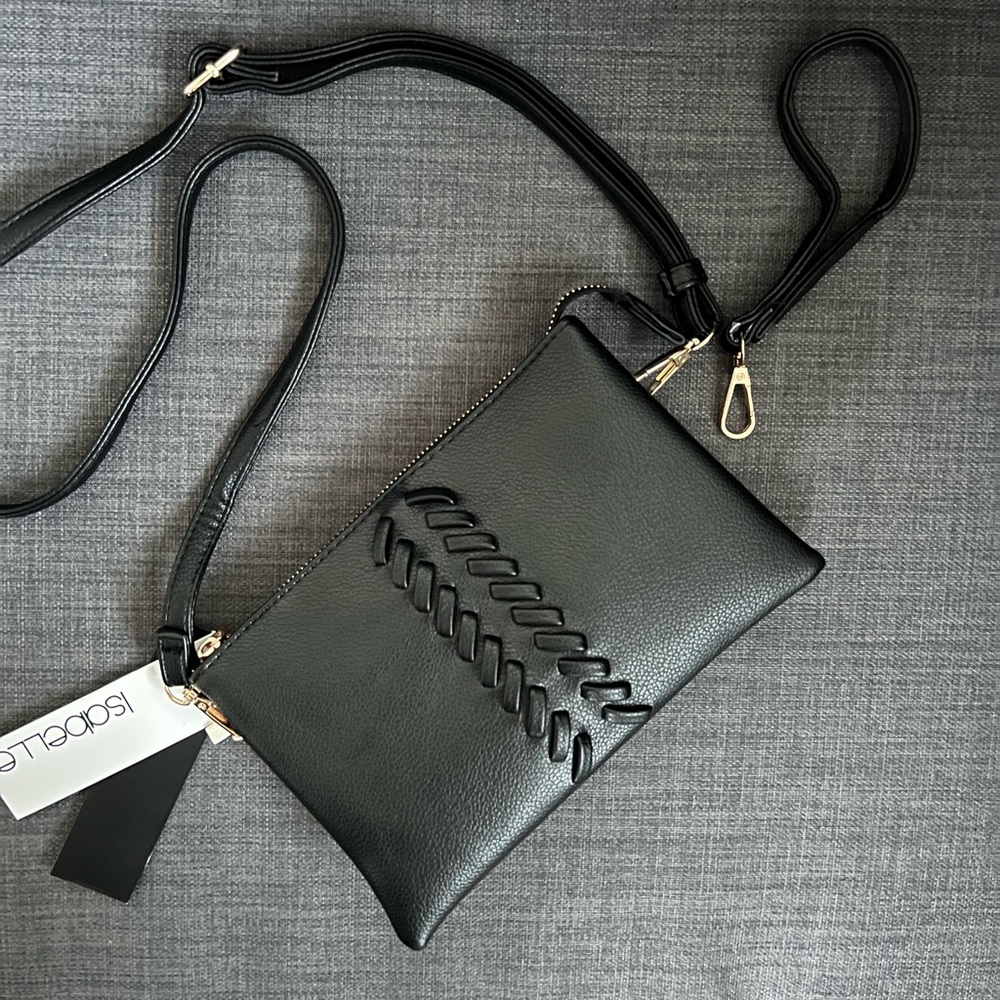 NWT ISABELLE VEGAN CROSSBODY BAG WRISTLET CLUTCH